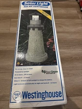 Westinghouse, Solar Lighthouse Statue With Beacon Light. Read Description*