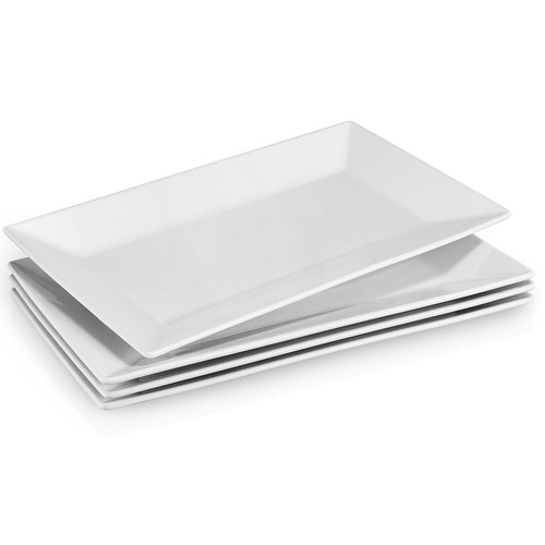 14" Serving Trays, Serving Platters, Ceramic Serving Platters and Trays, Rect...