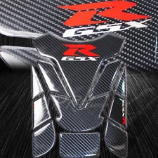 Real Carbon Fiber 3D Gel Customize Fuel/Gas Tank Pad Decal/Logo Sticker for GSXR