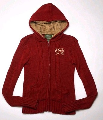 Women US Polo ASSN Full Zip Red Hoodie Size  Medium
