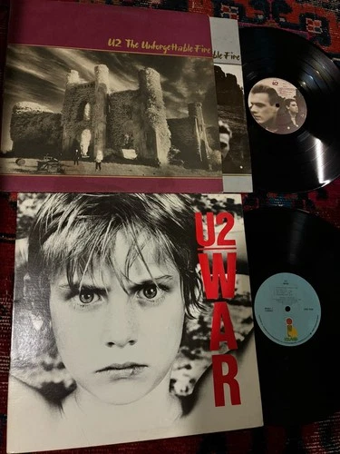 U2 LP LOT WAR & THE UNFORGETTABLE FIRE VG++ ORIGINAL PRESSINGS