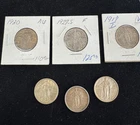 Lot of (6) 90% SILVER STANDING LIBERTY QUARTERS 25c (2) 1917,(3) 1920, 1927s NR