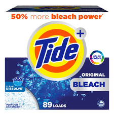 Tide Original Plus Bleach HE Laundry Detergent Powder 89 Loads - 129oz