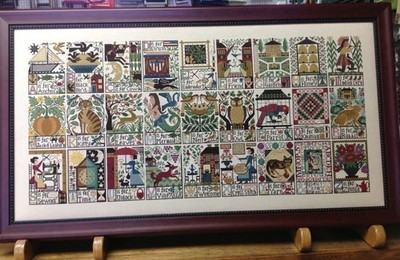 ABC Alphabet Series Complete Prairie Cross Stitch Pattern Primitive Sampler