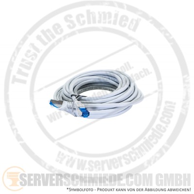 7,50m Cat.6a 2x RJ-45 LAN Network cable Kabel Patchkabel S/FTP grey