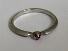 Vintage Soviet USSR ring sterling silver 875 ⭐ Size 8.5 Weight 1.5 g. Ruby.
