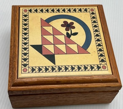 American Quilt Patterns Wood Box Star of Blue Grass Tennessee Wood Crafters 5x5 