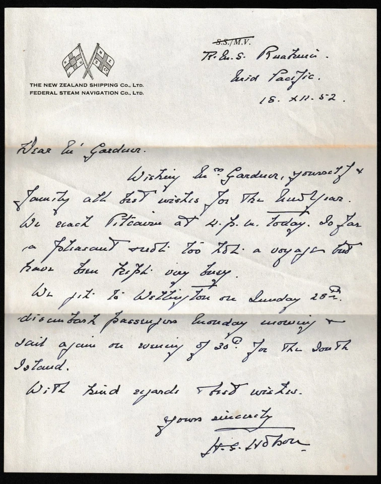 Carta registrada Islas Pitcairn 1952 valores 1d - 2/6 NZ envío carta conjunta Foto 2 de 3