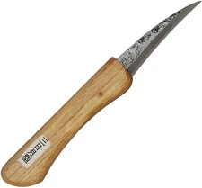 Mikihisa Mikikichan Carving Knife Mikazuki Stainless Blade Wood Handle - L071