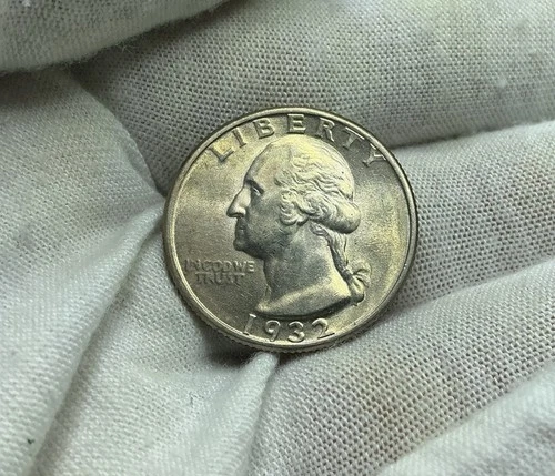 1932 P AU+ Washington Silver Quarter 25c Almost Uncirculated Philadelphia B347