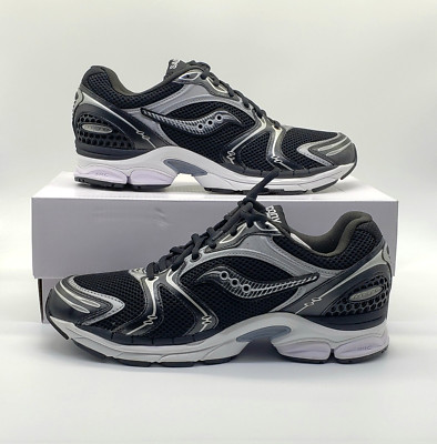 Saucony ProGrid Triumph 4 Shoes Men Size 9.5 Black Silver Sneakers S70841-2