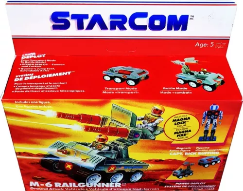 StarCom M-6 Railgunner™ Ground Attack Vehicle. Vintage 1986, New! MISB! AFA IT!!