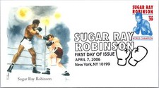 SC#4020 FDC - Sugar Ray Robinson - Edker Cachet - F32334