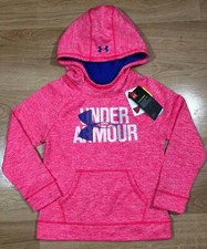 Girls UNDER ARMOUR STORM Hoodie YSM Heather Pink And Purple New 