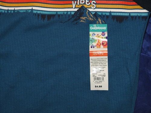 Garanimals Thermal Raglan Graphic Long Sleeve Shirt. Size 2T/NP2. NEW w Tags - Picture 3 of 6