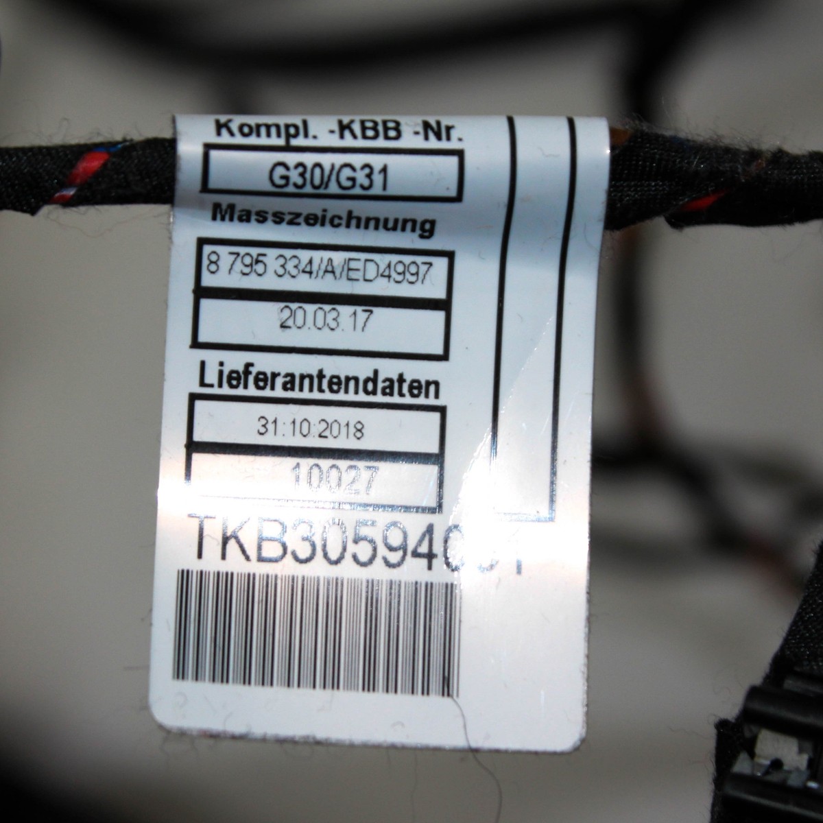 BMW 5 G30 2017 Front Left Door Cables 111078 10 22769506 | eBay