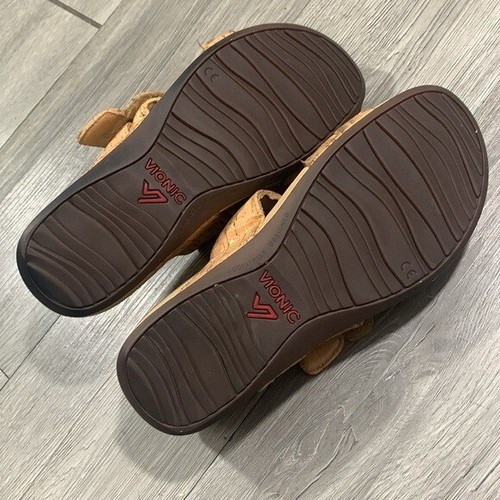 Vionic Rio Slide Wedge Cork Vegan Sandals size 7 - Picture 9 of 9