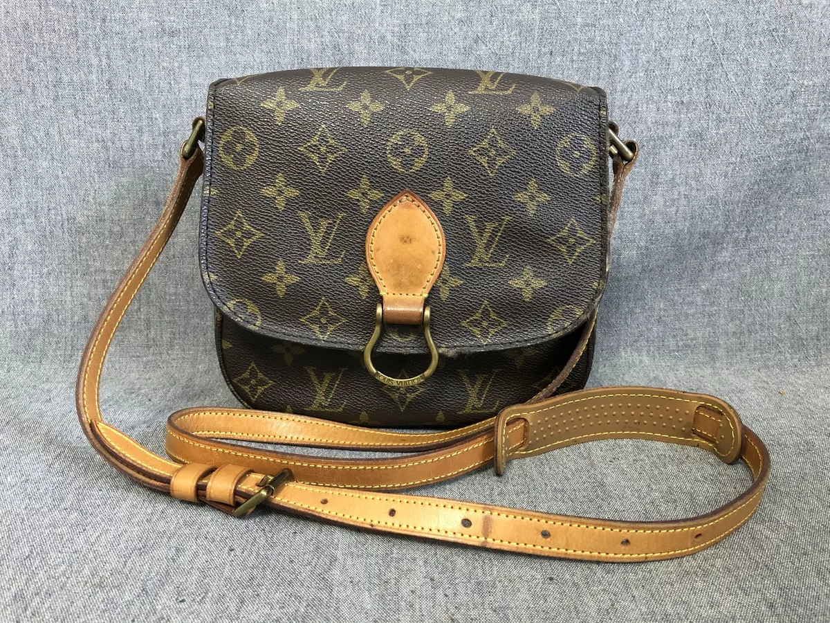 Authentic LOUIS VUITTON Monogram Saint Cloud PM M51244 Shoulder Bag Leather