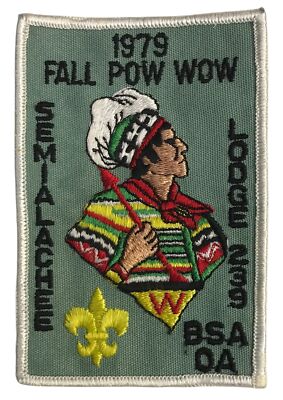 Semialachee 239 Suwanee River Area FL 1979 Fall Pow Wow Patch WHT Bdr (RC169)
