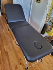 Black Portable Massage Table with Carrying Case