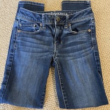American Eagle Super Skinny Blue Jeans Women  s Size 00 Short