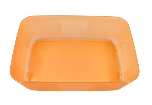 Tupperware Orange Yellow Plastic Rectangular Tissue Box Keeper Saver Server Set - Picture 6 of 20