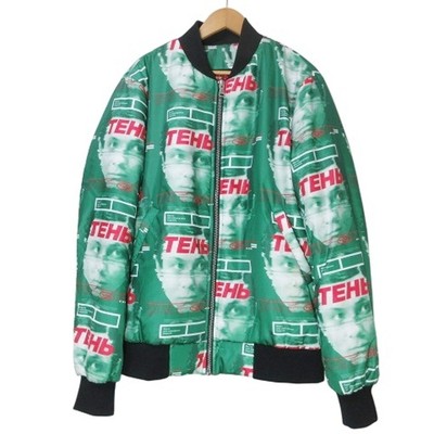 BUNKER TOKYO T3CM Padded Blouson Zip Up Total Pattern S Green 