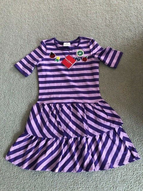 purple striped dress