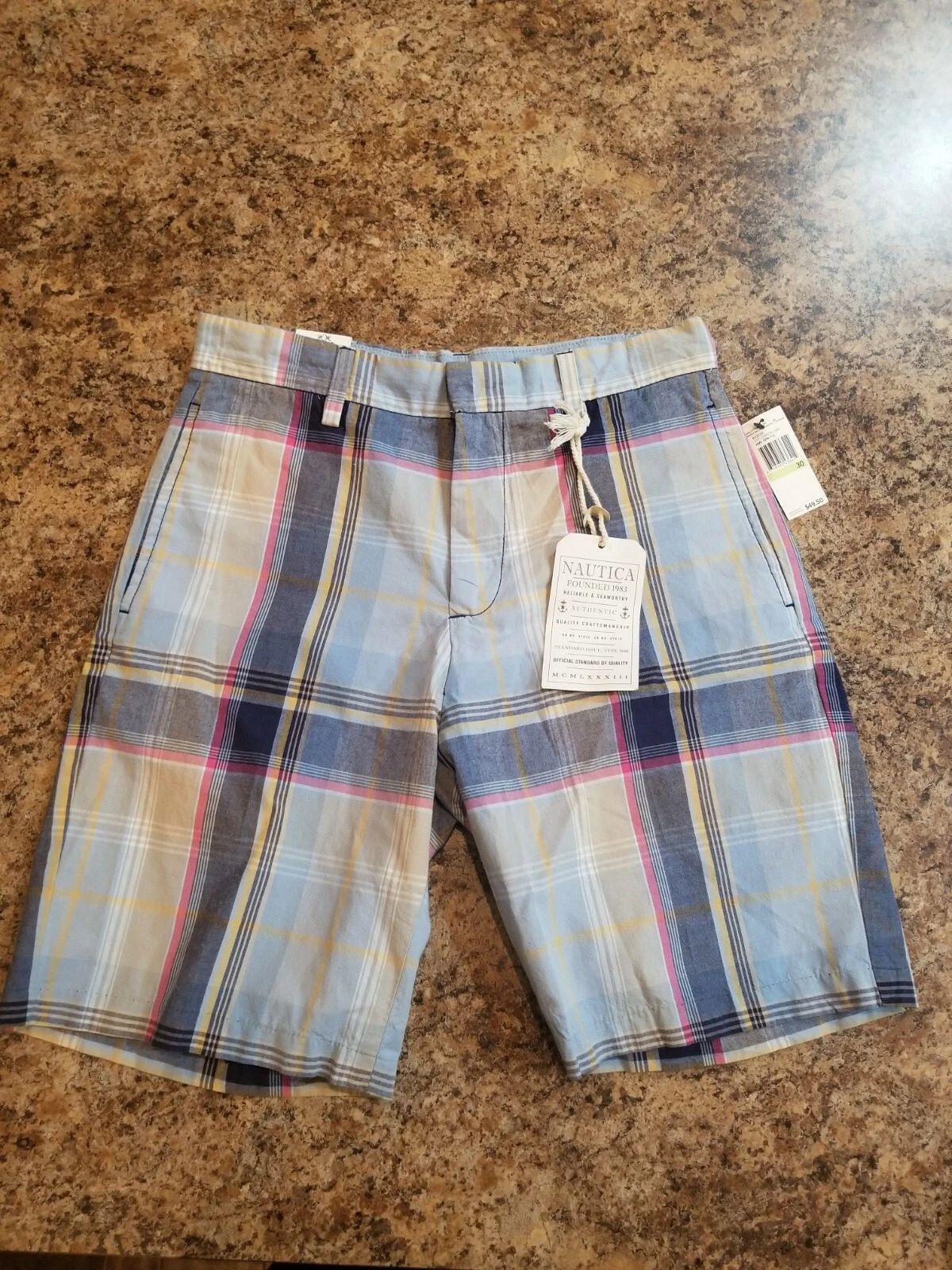 Nautica Flat Front Shorts Mens Size 30 Retail $49.50