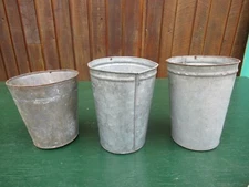 Great OLD 3 Maple Syrup Sap Pail Buckets Planters Craft Home Decor
