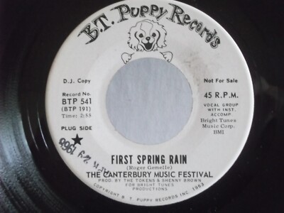 Canterbury Music Festival,B.T.Puppy,''First Spring Rain''US,7''45,1968,PROMO,Mint-
