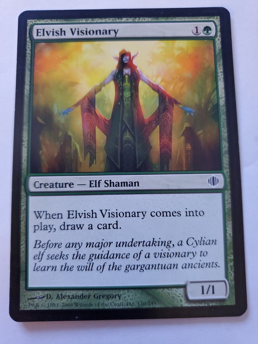 MTG Magic The Gathering Card Elvish Visionary Creature Elf Shaman 