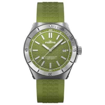 Fortis Marinemaster M-40 Green Woodpecker Automatic Rubber Steel 40mm - F8120007