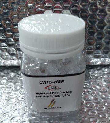 CAT5-HSP Pass Thru Male RJ45 Plugs for CAT3 5 and 5e ~ 50 Pieces
