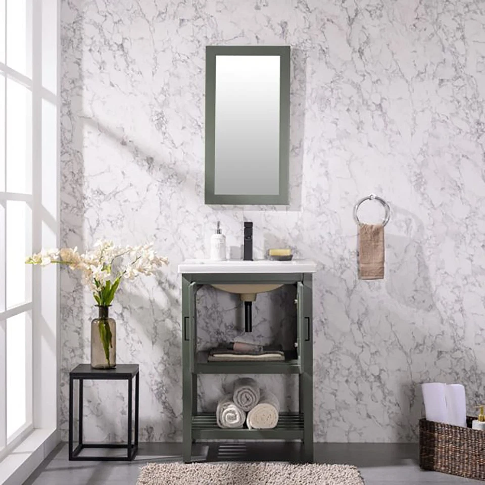 Tocador fregadero verde peltre 24 pulgadas Legion Furniture Foto 3 de 3