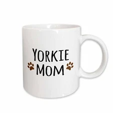 3dRose Yorkie Dog Mom - Yorkshire Terrier - Doggie by breed - doggy lover brown