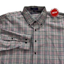 Alan Fusser Purple Plaid Chest Pocket Button Down Shirt Men Size XL NWOT  55-6