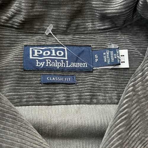 Polo Ralph Lauren Classic Fit Wide Wale Corduroy Camp Shirt Overshirt Small Gray - Picture 4 of 17
