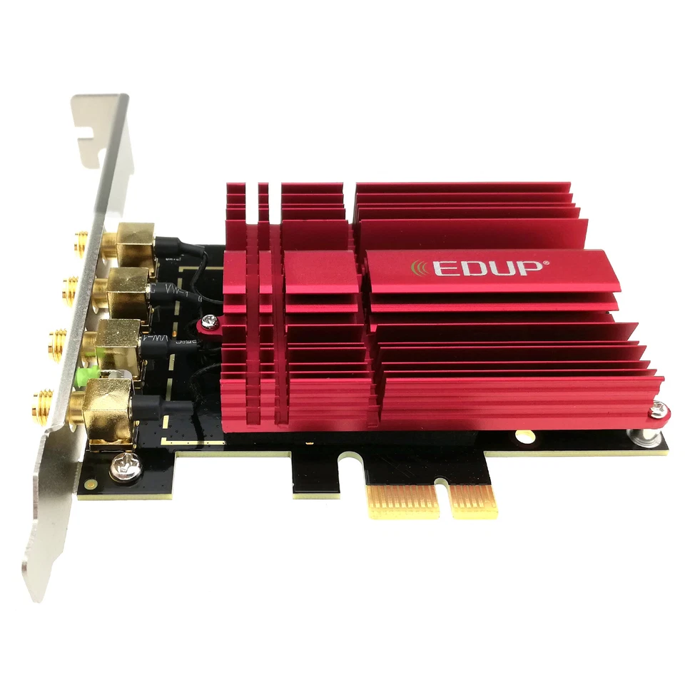Desktop PC PCIe Wireless Network Adapter WiFi Dual Band 1900Mbps 2.4GHz 5GHz BT - Image 4 of 4