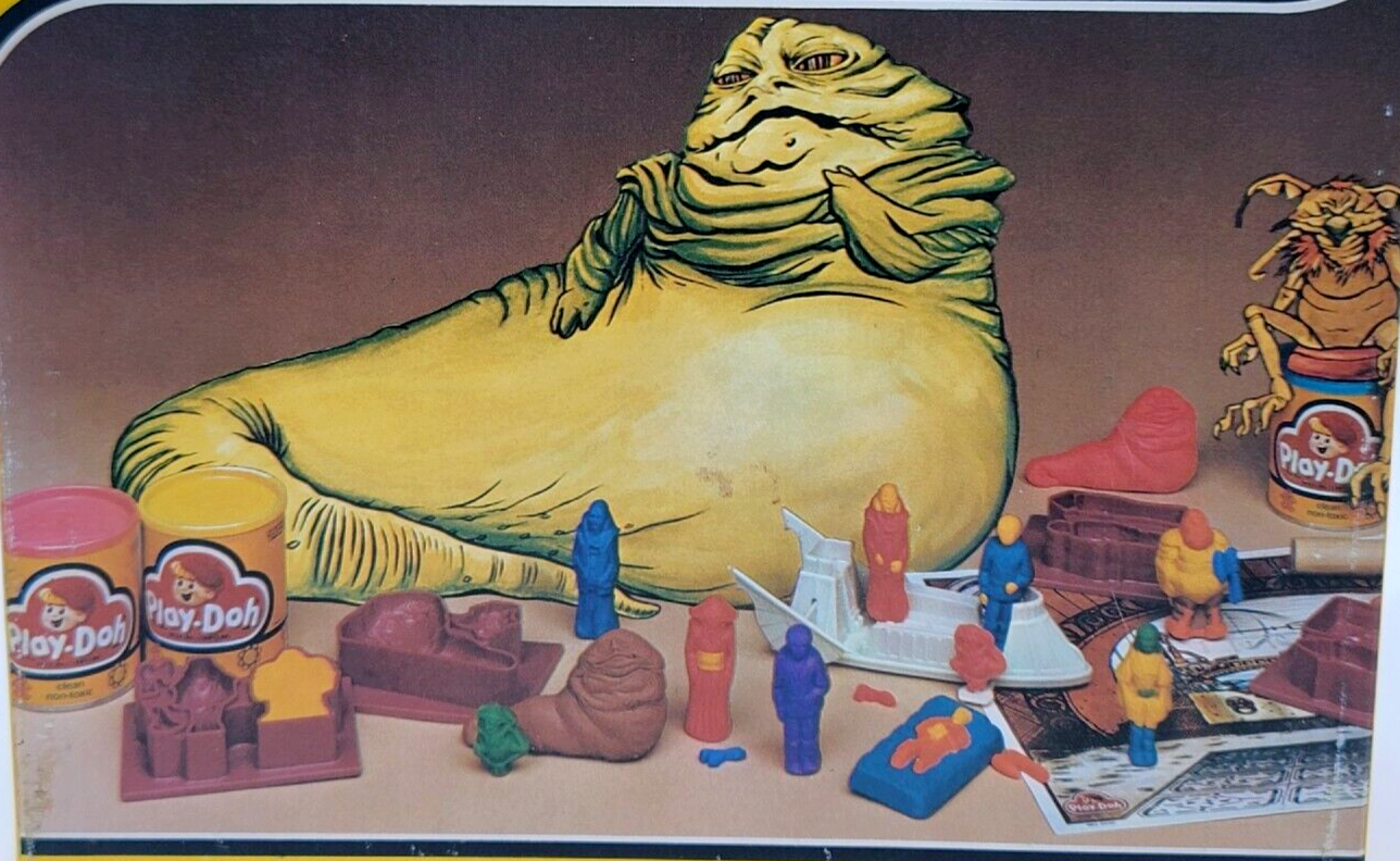 Vintage Kenner Star Wars 1983 Jabba The Hutt Playdoh RARE Han Solo