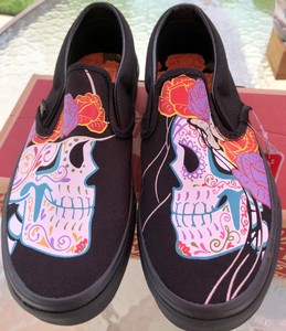 vans day of the dead slip ons