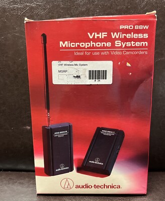 Audio-Technica Pro 88W VHF Wireless Microphone System Untested