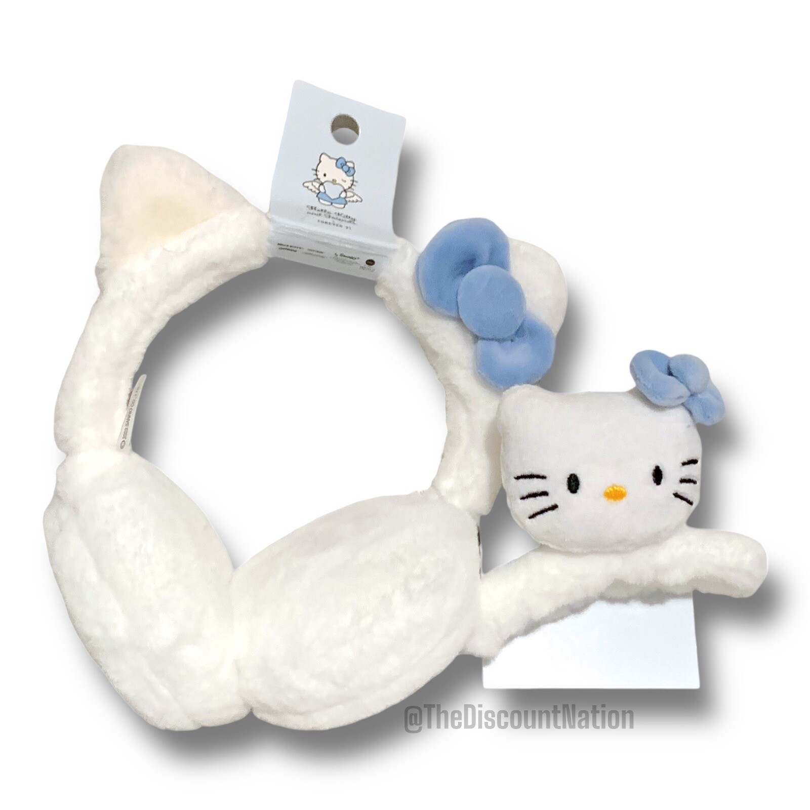 Hello Kitty Blue Angel X Forever 21 Fluffy Earmuffs & Hair Clip Set NWT
