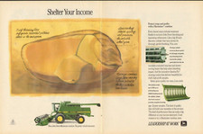 1991 2pg Print Ad of John Deere 9600 Maximizer Combine Harvester Farm Tractor