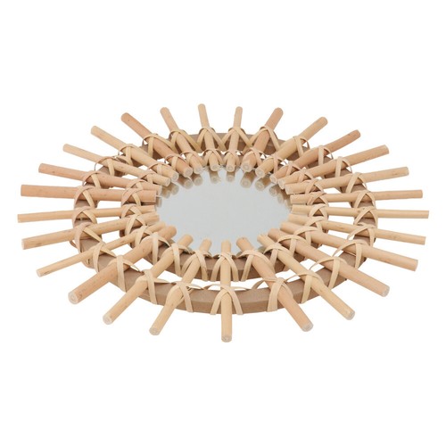 Rattan Makeup Mirror Wall-mounted Mirrors Woven Decorative Photographing