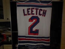 2008 new york rangers brian leetch  retirement night banner 22x35 only at m.s.g.