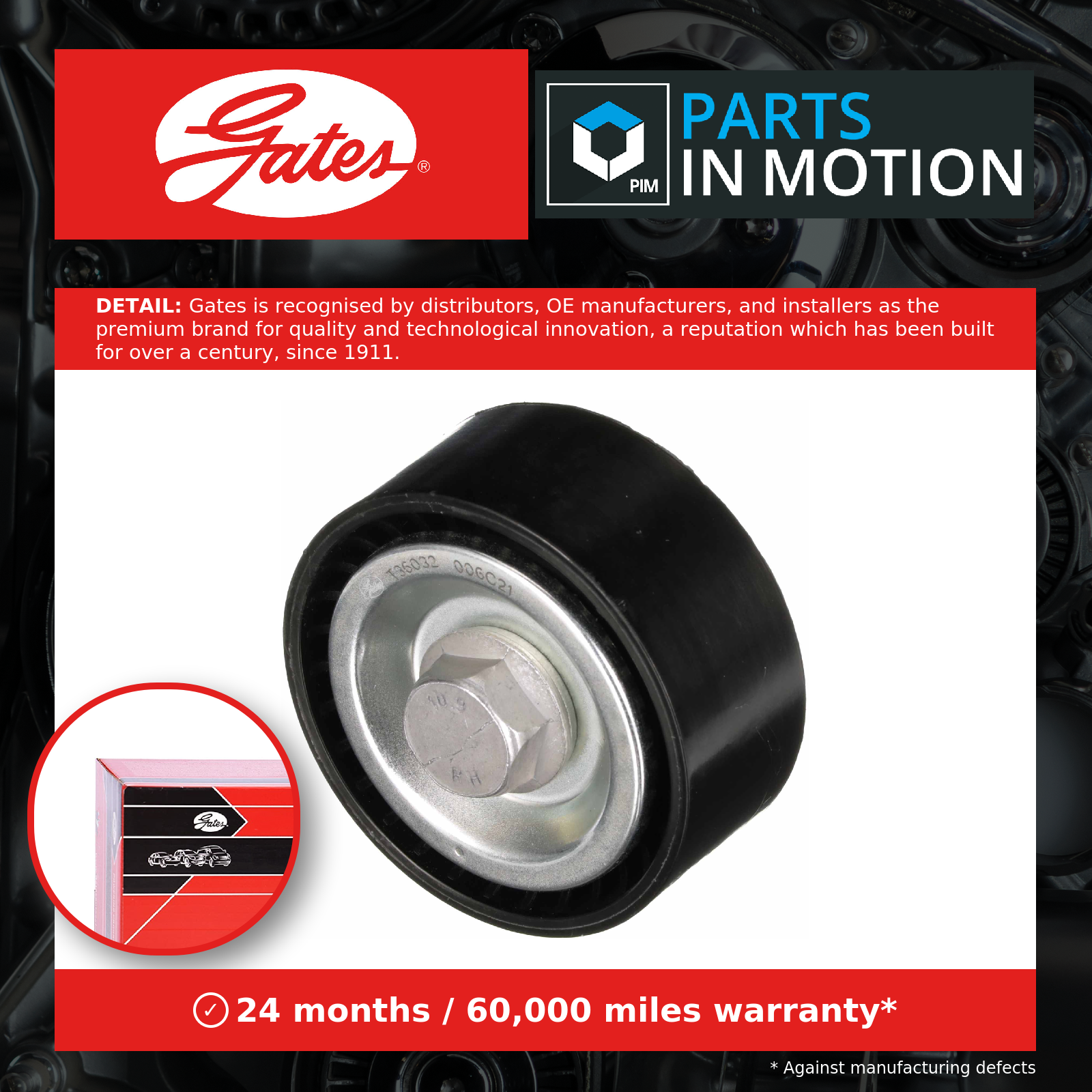 V-belt pulley Plastic T36032 GATES for CITROËN PEUGEOT FIAT - Image 5