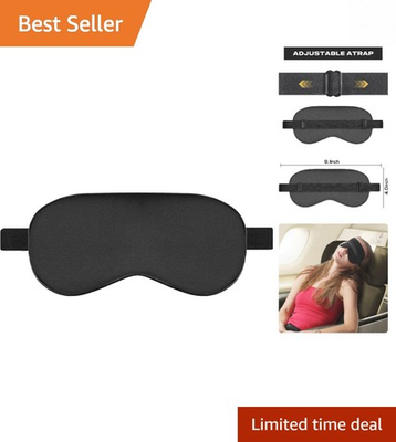 #ad Adjustable Black Silk Sleep Mask Lightweight amp; Pressure Free for Restful Sleep $8.99