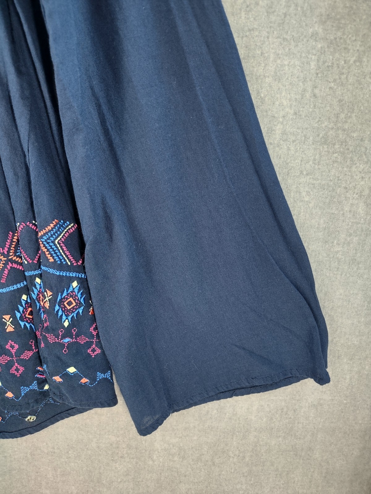 Rock Roll Cowgirl Top Small Blue Embroidered Lace… - image 8