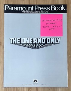 The One and Only (1978) original movie press book 4 pages 8 1/2" x 11" uncut